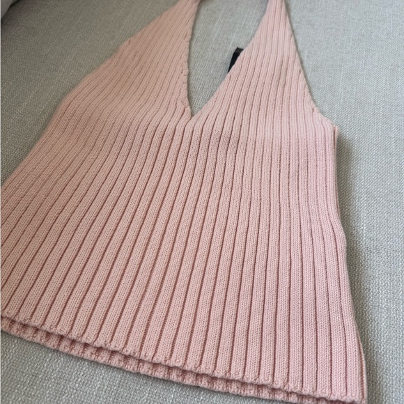 Forever 21 Dusty Pink Ribbed Knit Halter - Picture 2 of 5